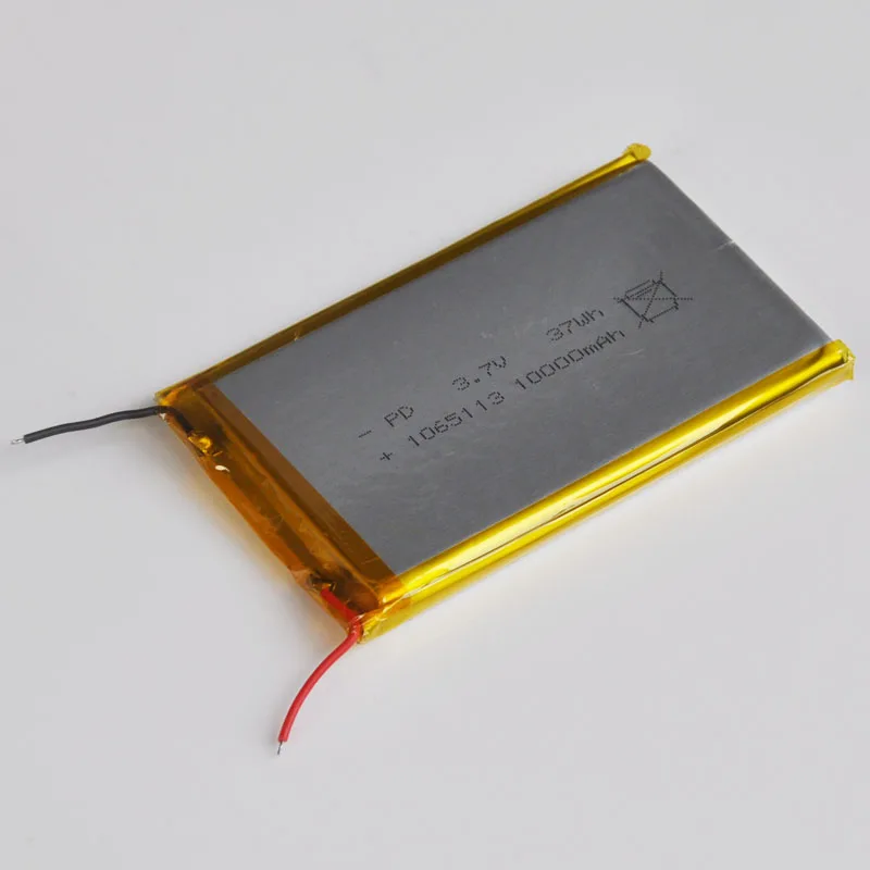 1-2 шт 3,7 V перезаряжаемый литий-ионный полимерный аккумулятор 10000mAh 1065113 LIPO литий-ионный аккумулятор для электронной книги gps DVD power bank Tablet PC