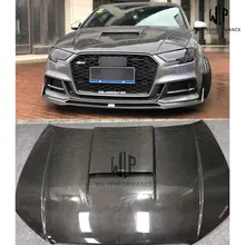 A3 S3 RS3 Высокое качество Полный карбоновый капот двигателя капоты автомобильный Стайлинг для Audi A3 S3 RS3 автомобильный комплект кузова 17-19