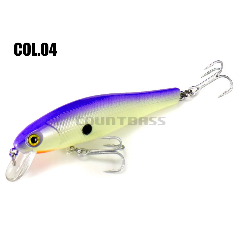 80mm 10g Countbass Floating Minnow Wobblers Lures for Fishing Rigged with Hook Size 6 Bass Chatterbait Jerk Your bait Crank Shad-3