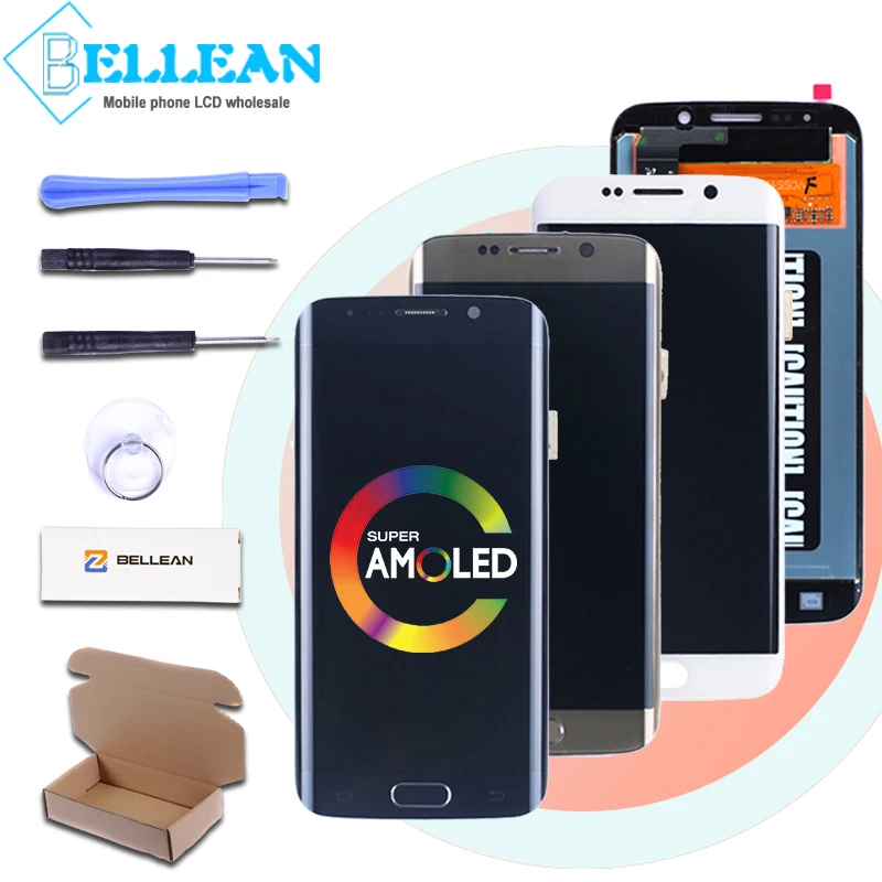 

Catteny 1Pcs G925 Lcd For Samsung Galaxy S6 Edge LCD With Touch Screen Digitizer Assembly G925F G925i Display Free Shipping+Tool