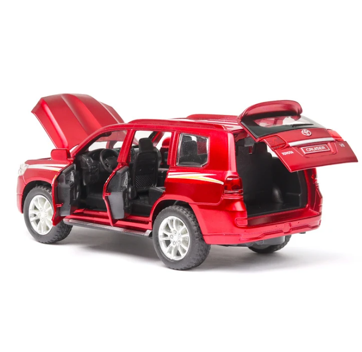 1:32 игрушечный автомобиль TOYOTA LAND CRUISER Prado Металлический Игрушечный Автомобиль литые игрушки модель автомобиля 6 дверей могут открываться игрушки для детей