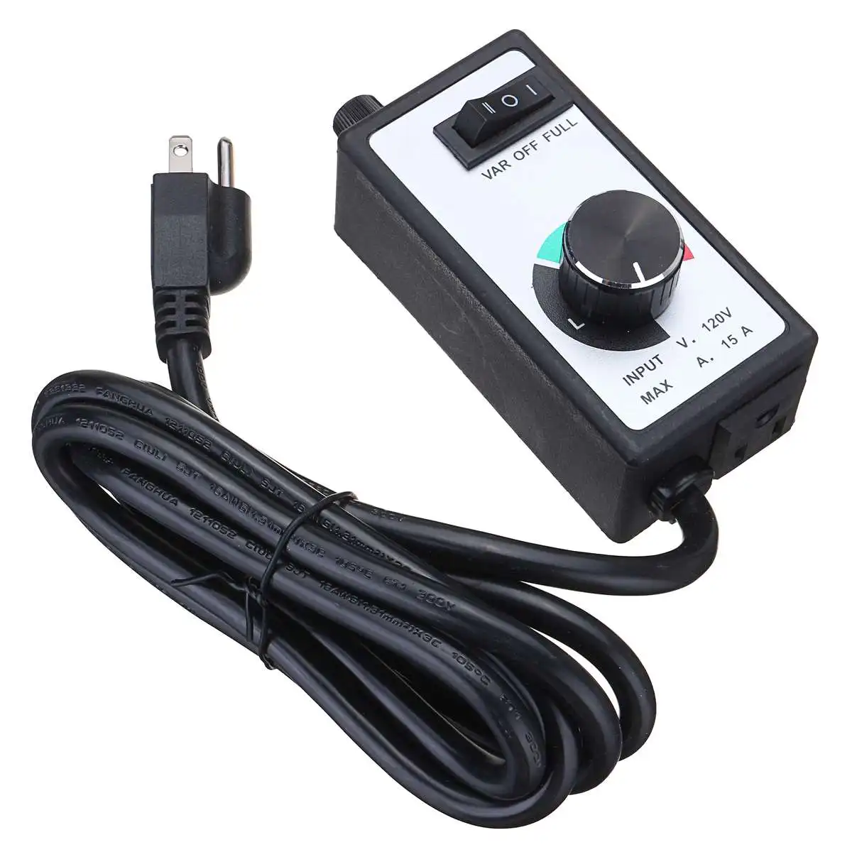 

Newest AC 120V 60Hz 15A Variable Speed Controller Switch Electric Motor Rheostat Voltage Regulator For Router Control Tool
