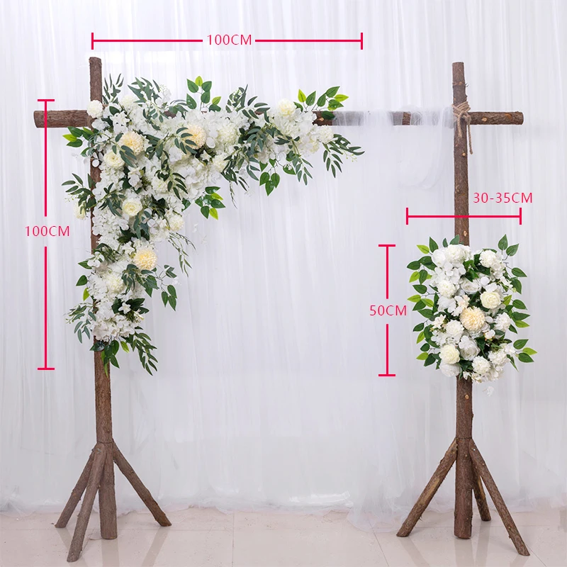 JAROWN Wedding Irregular Flower Row Background Decoration Wedding DIY Rose Hydrangea Flower Arrangement Arch Flower (16)