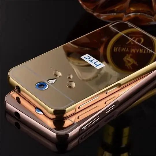 

Fashion Luxury Rose Gold Mirror Phone Cases For HTC Desire 620 620G Alumimum Metal Frame Back Cover for HTC 820 Mini
