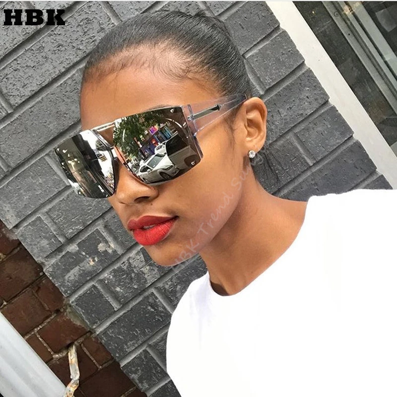 HBK de sol cuadradas plateadas para mujer, lentes de sol de lujo de marca italiana, de gran tamaño, Retro, con montura grande, color 2018|oculos brand|square sunglassesbrand sunglasses women - AliExpress