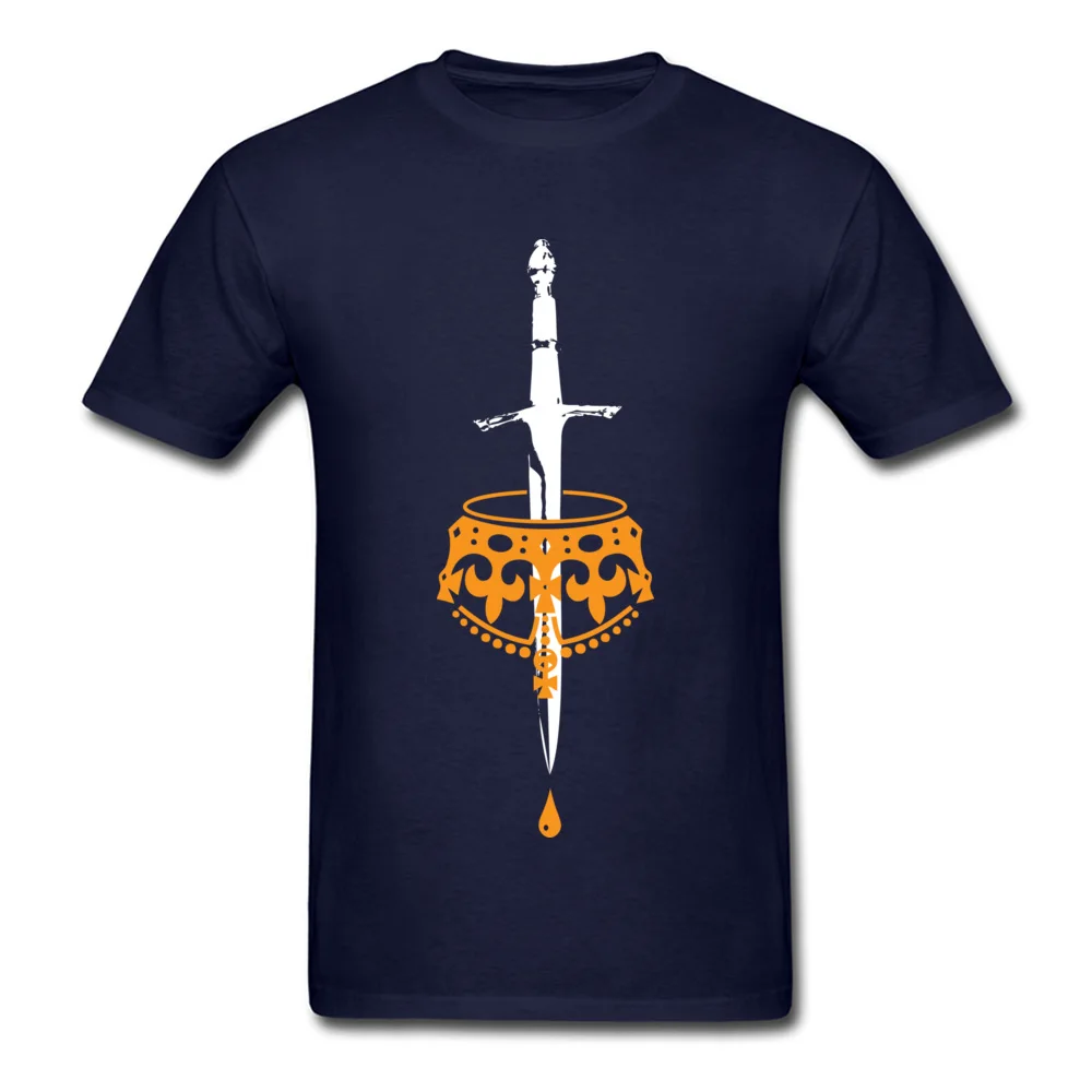 Tees Tops & Tees The Crown And The Sword Summer Fall Short Sleeve 100% Cotton O Neck Mens T Shirt comfortable Special The Crown And The Sword navy