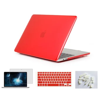 

Rubberized Hard Case Keyboard Skin Cover+Screen Protector+Dust plug for Apple Macbook Pro Air Retina 11 " 12" 13.3" 15.4"inch