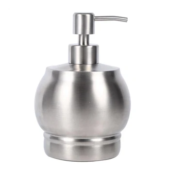 

Hot 550Ml Stainless Steel Soap Dispenser Pump Lotion Bottle Kitchen Bathroom Detergent Shampoo Shower Hand Wash Bottle Pu