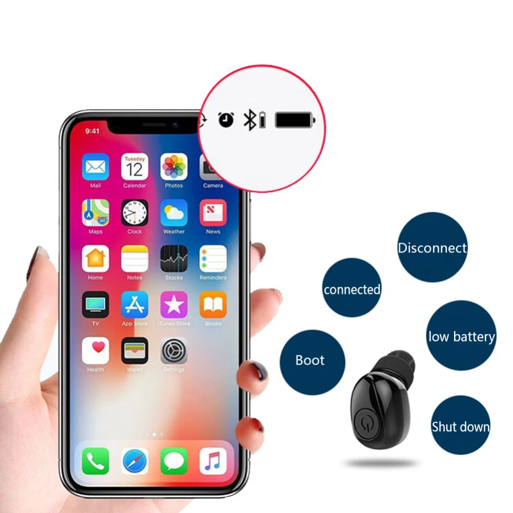 Wireless Headset X8 TWS True 5D Stereo X8 Bluetooth Waterproof Mini TWS Earphones with Power Bank Headphones 2200mAh