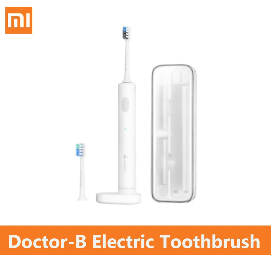 

xiaomi mijia Doctor B Electric Toothbrush deep clean white tooth IPX7 Waterproof Super Light With Free gift Travel Box home