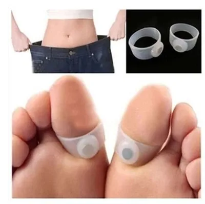 by DHL or EMS 1000Pairs Foot Massager Magnetic Silicon Double Toe Ring Diet Ultra Popular Fitness Slimming Weight Loss