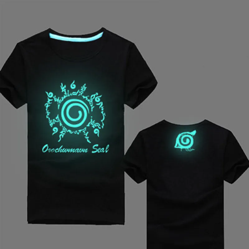 

New Japan anime NARUTO T Shirt Uzumaki Naruto fluorescent shirt men Uchiha Sasuke Tees Tops Men Clothes