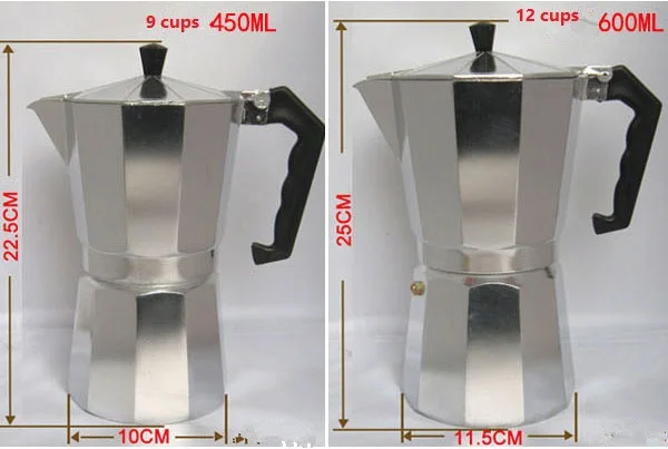 FeiC 1 шт. алюминиевый moka горшок Bialetti стиль 1-12 чашек Эспрессо кофеварка для газовой плиты варочная поверхность для бариста