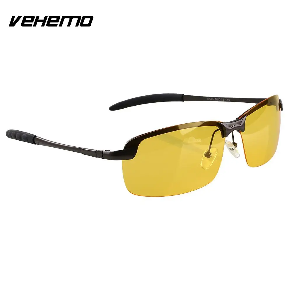 Мужские спортивные ночное вождение с антибликовым покрытием Поляризованные желтые водительские стеклянные солнцезащитные очки es