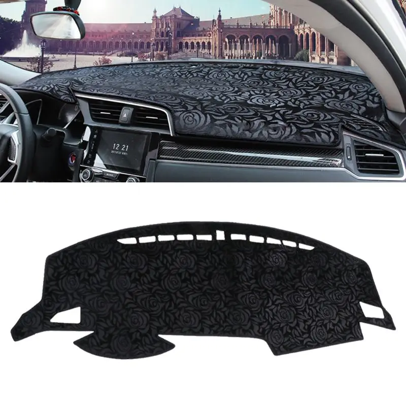 

Car Dashboard Carpet Mat Non-Slip Flannel Sun Shade Cover Pad For Honda Civic 10th Anti-Reflective Decoration