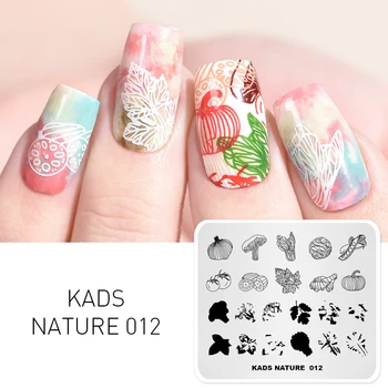 

KADS Nature 012 Tomato Broccoli Onion design Layered nail stamp Stainless Steel Image Stamping Nail Art Manicure Template Stamp