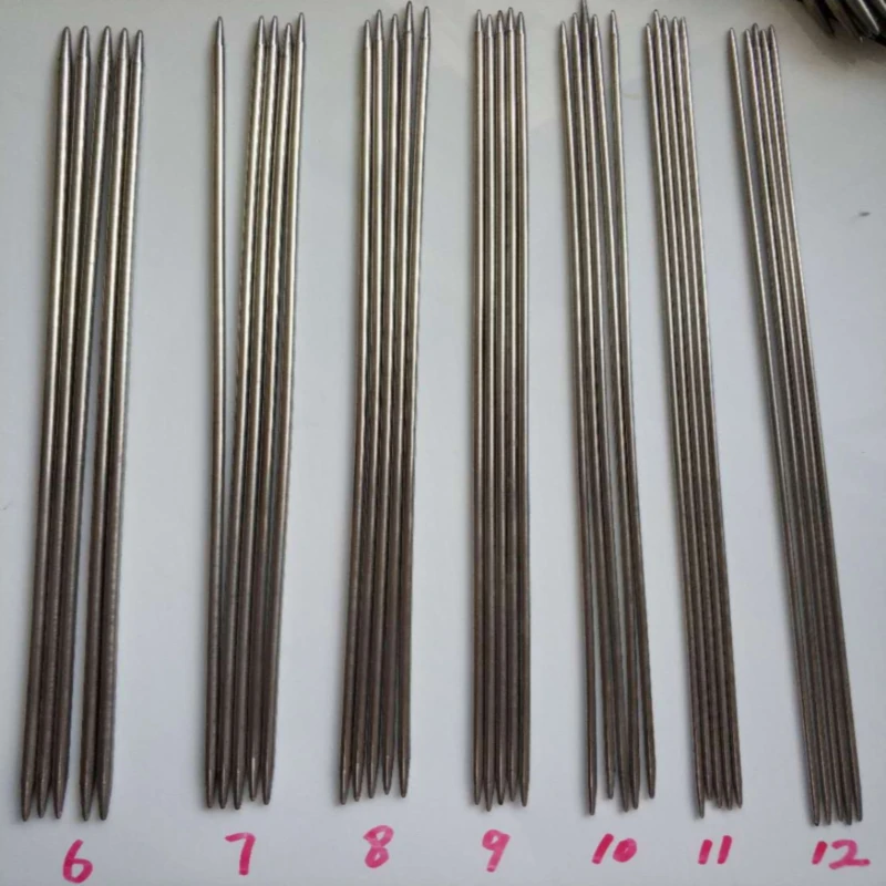 55Pcs 35cm Double Pointed Stainless Steel Knitting Needles Set DIY Craft Sewing Tools High Quality 11 Sizes | Дом и сад