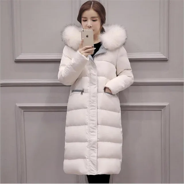 Cheap 2016 Europe United States New Winter Jacket Women Coat Long Down Jacket Over-the-knee Heavy Hair Thickening Big Yards Coat