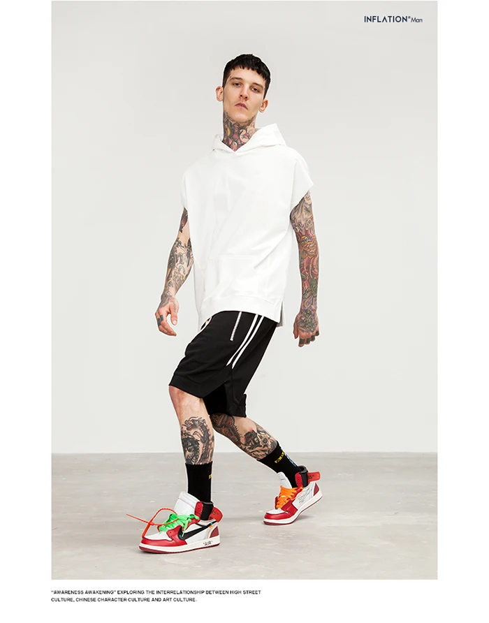 Мужские шорты в стиле хип-хоп, брендовая одежда, уличная одежда, шорты для бега на молнии, сетчатые свободные хип-хоп шорты для мужчин, 8422 s