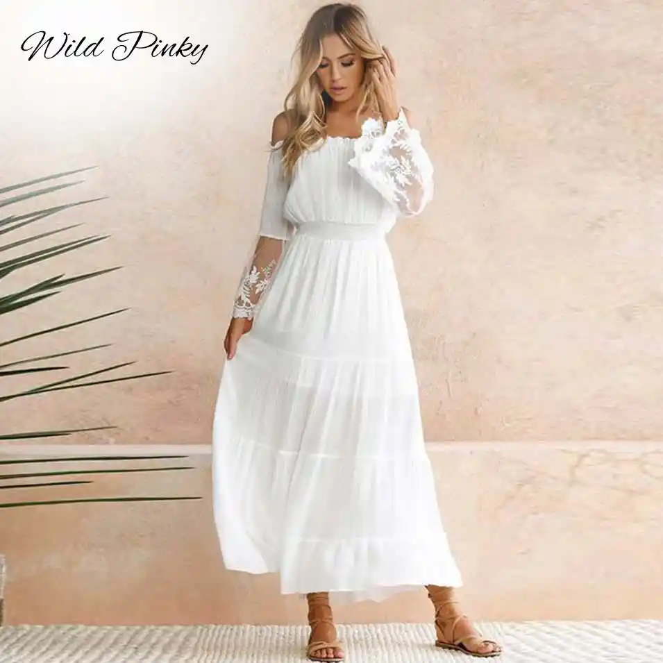 womens white beach dress
