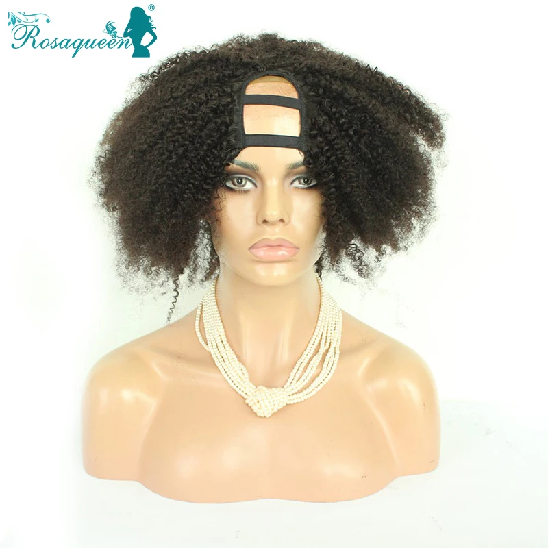 

Afro Kinky Curly U Part Wig 6A Brazilian Virgin Hair Kinky Curly Wig Shot Bob Lace Front Human Hair Wigs Middle Side U Part Wigs