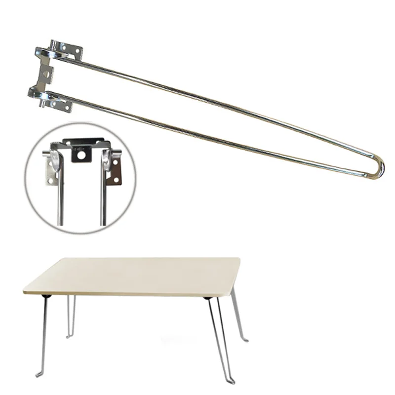 Chrome Plating Silver Color Iron Metal Table Desk Legs Home