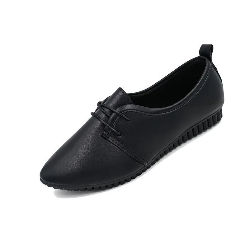

Ake Sia 2019 Spring Women Oxford Shoes Ballerina Flats Shoes Women Genuine Leather Shoes Moccasins Lace Up Loafers White Shoes