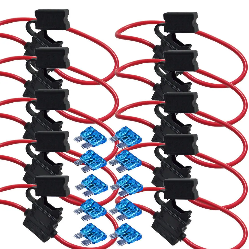 Держатель предохранителя EE support 10X10 ATC с проводом AWG 12 В|wire landscape|holder chargerholder gps |
