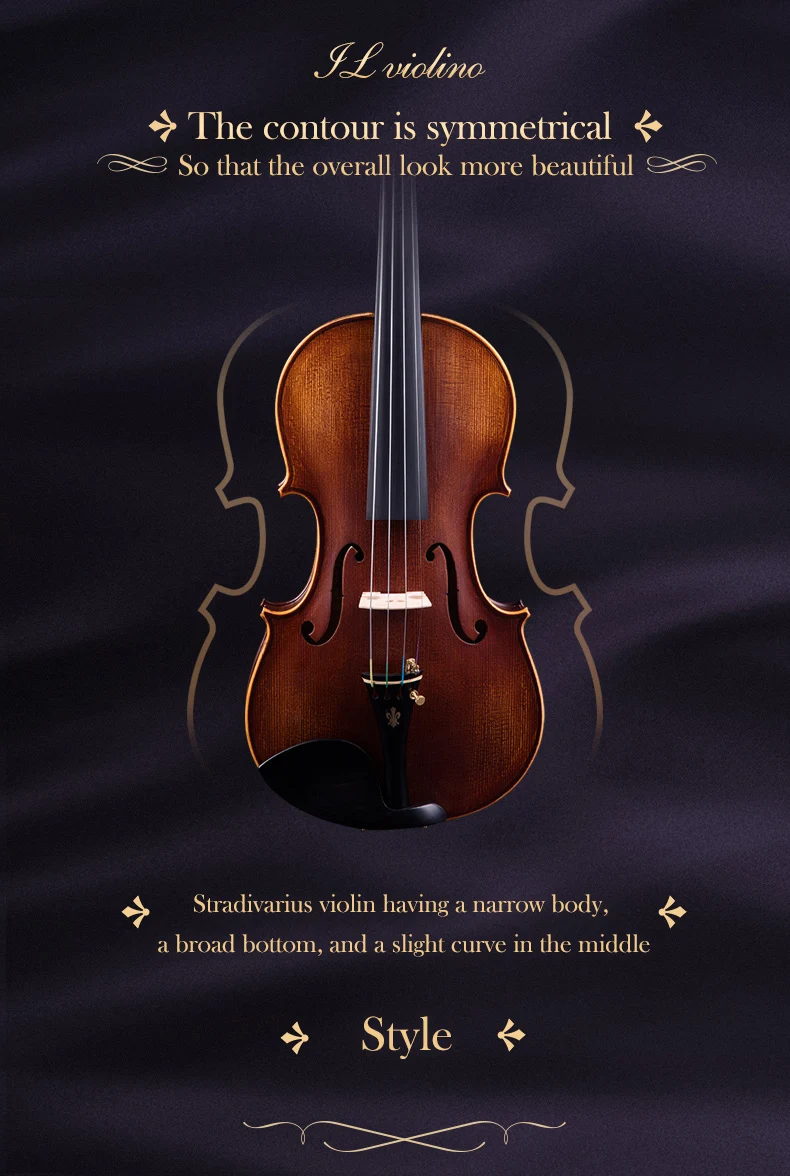 Тайши скрипка 4/4 Профессиональный 3/4 Violino Copiar Antonio Stradivari Cremonese 1716 Modelo do Brasil Arco de Violino Breu