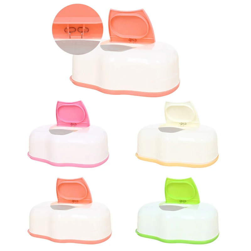 

Plastic Wet Wipes Storage Case Box Refillable Container 80 Sheets