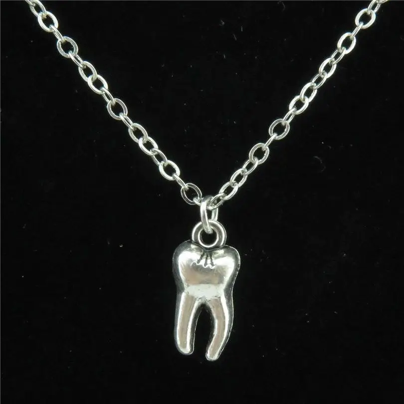 Cute Dentisit Medicine Tooth Teeth Molar Pendant Long Chain Collar Necklaces Doctor Gift Jewelry Supplies