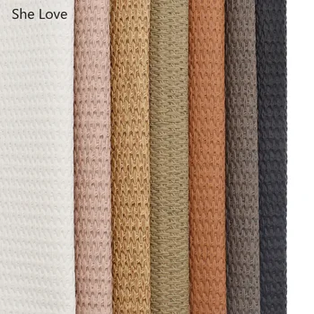 

Chzimade 1Yard/lot Weaving Grain Embossed Synthetic Leather Fabric For Garment Bags Diy Sewing Materials