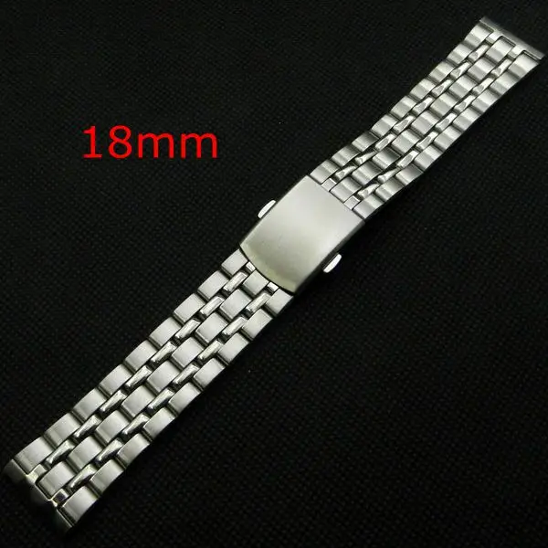 

2018 High Quality Silver 18mm Stainless Steel Watchbands Strap Bracelet For Men Women Watches Replacement GD010518
