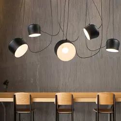 Черный Винтаж открытый подвесные светильники для столовой Декор в гостиную дома подвесной светильник блеск кухня подвеск