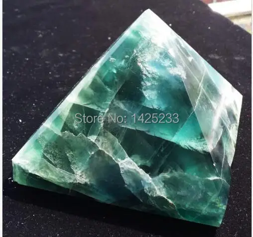 Новое поступление натуральный зеленый флюорит пирамида из кристалла кварца точечное Исцеление в подарок