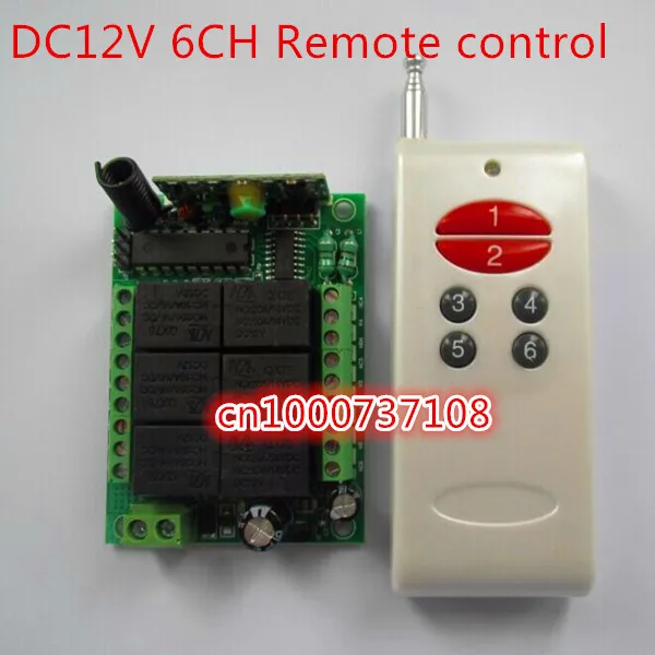 

6CH DC12V 10A fixed code RF Wireless Remote Control System (transmitter+receiver/switch) for Home appliances