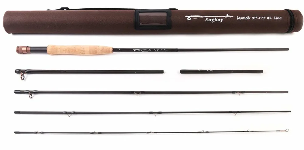 Vara de Pesca com Seção de Extensão Extra com Cordura Maxcatch Nymph Fly Tubo 9'-10666 96 6 -110 0 4-6 Sec 4in1 - 2in1 28 Cheap Varas de pescar