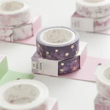 1 pc 일본 스타일 로맨틱 washi 테이프 웨이브 크레인 사쿠라 마스킹 테이프 scrapbooking 장식 스티커 학교 지원(China)