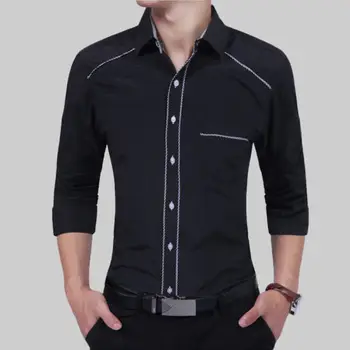 

Fashion Men's Luxury Long Sleeve Shirt Casual Slim Fit Stylish Dress Shirts Tops