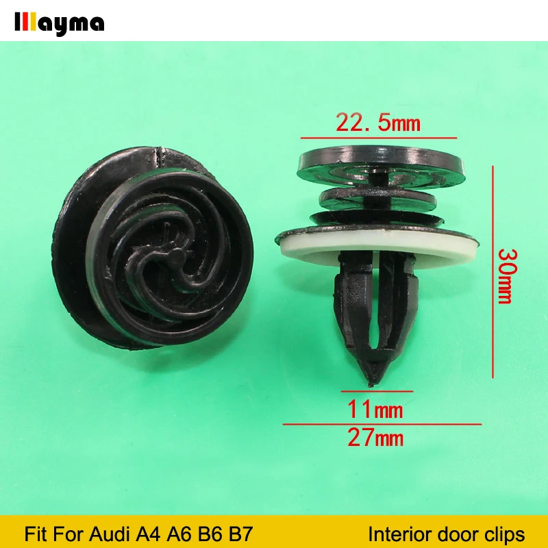

Plastics clips For Audi A4 Interior Door Card Fastener Clips Trim Panel Mounting Auto Car Accessories Styling 10x 20x 50x 100x