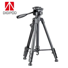 2018 new design high quality cheap price lightweight black color digital camera tripod stand with 3 way pan head for traveller
