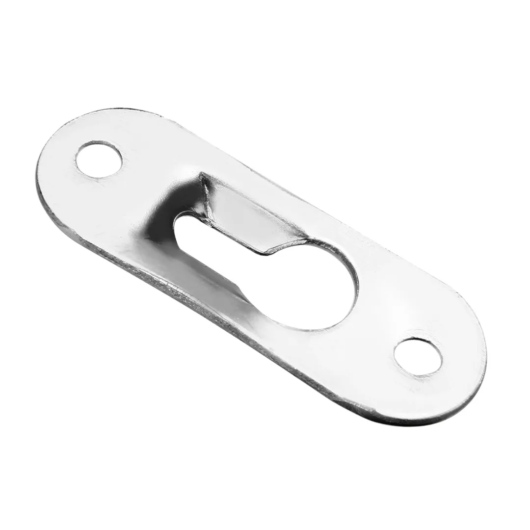 10/20pcs 44mm*16mm Silver Tone Metal Keyhole Hanger Fasteners Home Improvement Picture Hangers