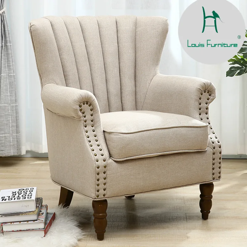 Louis Fashion Sillas de sala de estar, sofá individual americano, pequeño, arte de tela el infantiles| - AliExpress