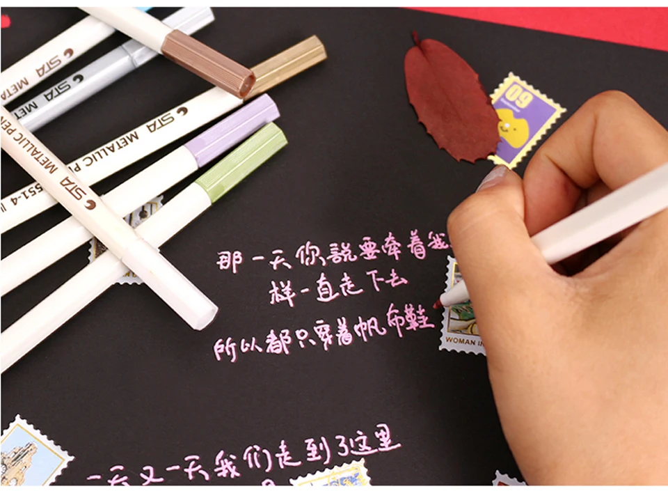 10 металлическая цветная ручка художественный маркер ручка для рисования для канцелярских принадлежностей школьные принадлежности для поделок, скрапбукинга