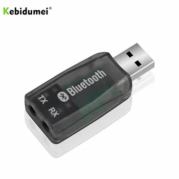 

KEBIDU USB Bluetooth Adapter 4.2 Bluetooth Receiver Transmitter 3.5mm Stereo Audio Sound Music Dongle For PC Computer