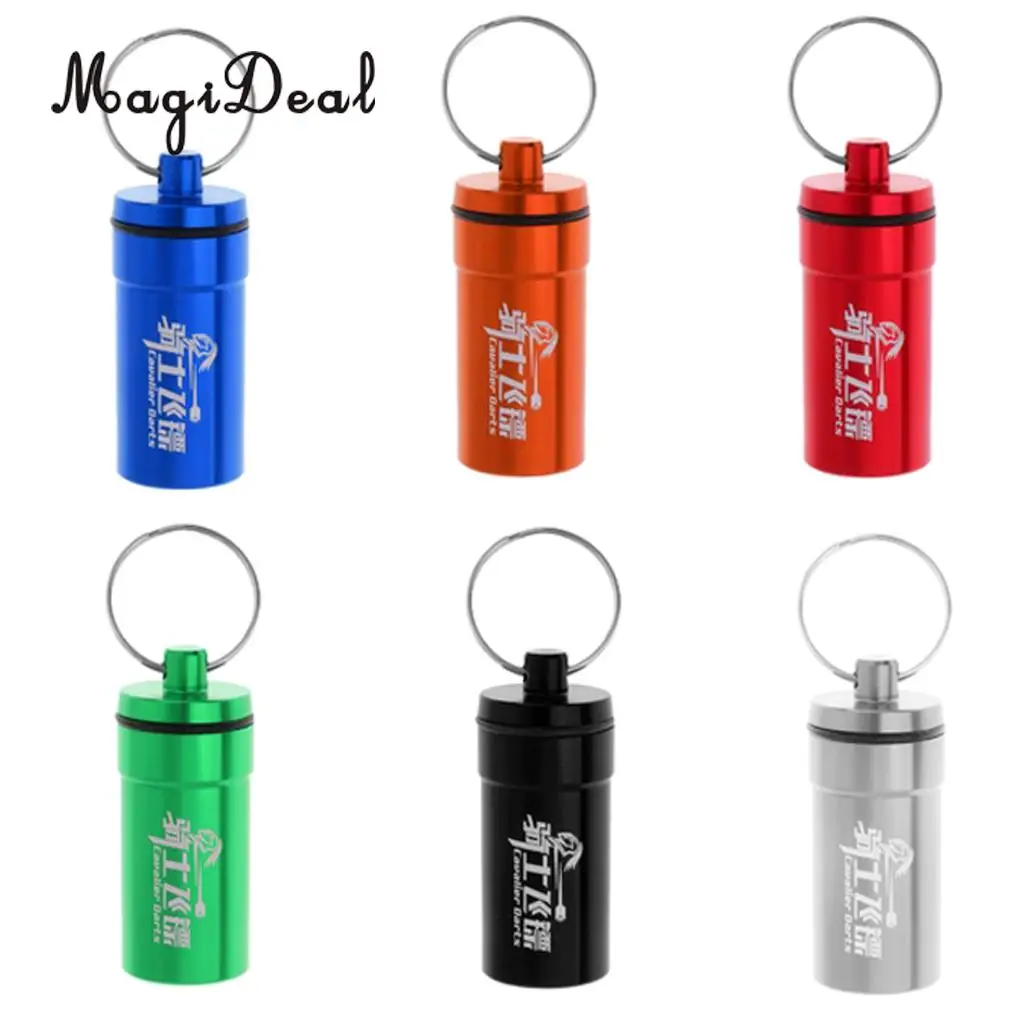 6Pcs Soft Tip Dart Points Storage Case Accessories Portable Carry Box Dart Flight Saver Waster O-Ring Supplies Holder w Key Ring