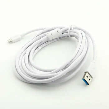 

1x Micro USB Charging Sync Data Double Magnet Ring Connector Cable Cord For Android 10FT/3M White