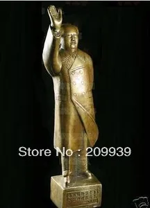 

dh 0032 First Chairman Mao Tse-tung Chinese Bronze Statue 13"H (A0314)