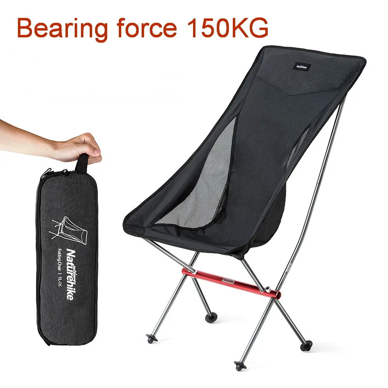 Naturehike ao ar Dobrável de Alumínio Livre Banquinho Liga 600d Catiônicos Poltrona Espreguiçadeira Ultraleve Pesca Camping Churrasco 150 kg Rolamento