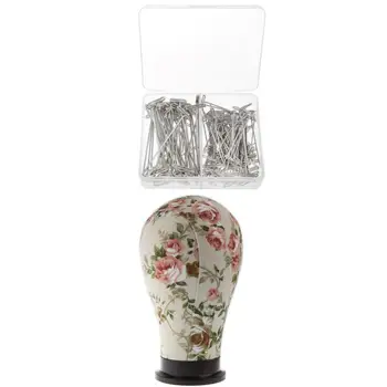 

Canvas Cork Mannequin Manikin Head Wig Making Hat Display Model With 150 Pieces 38mm 51mm T Pins